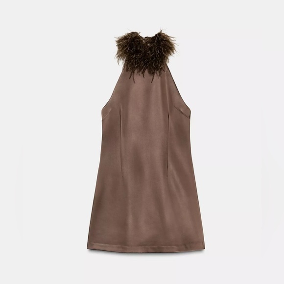 Zara Backless Brown Dress - Picture 5 of 9